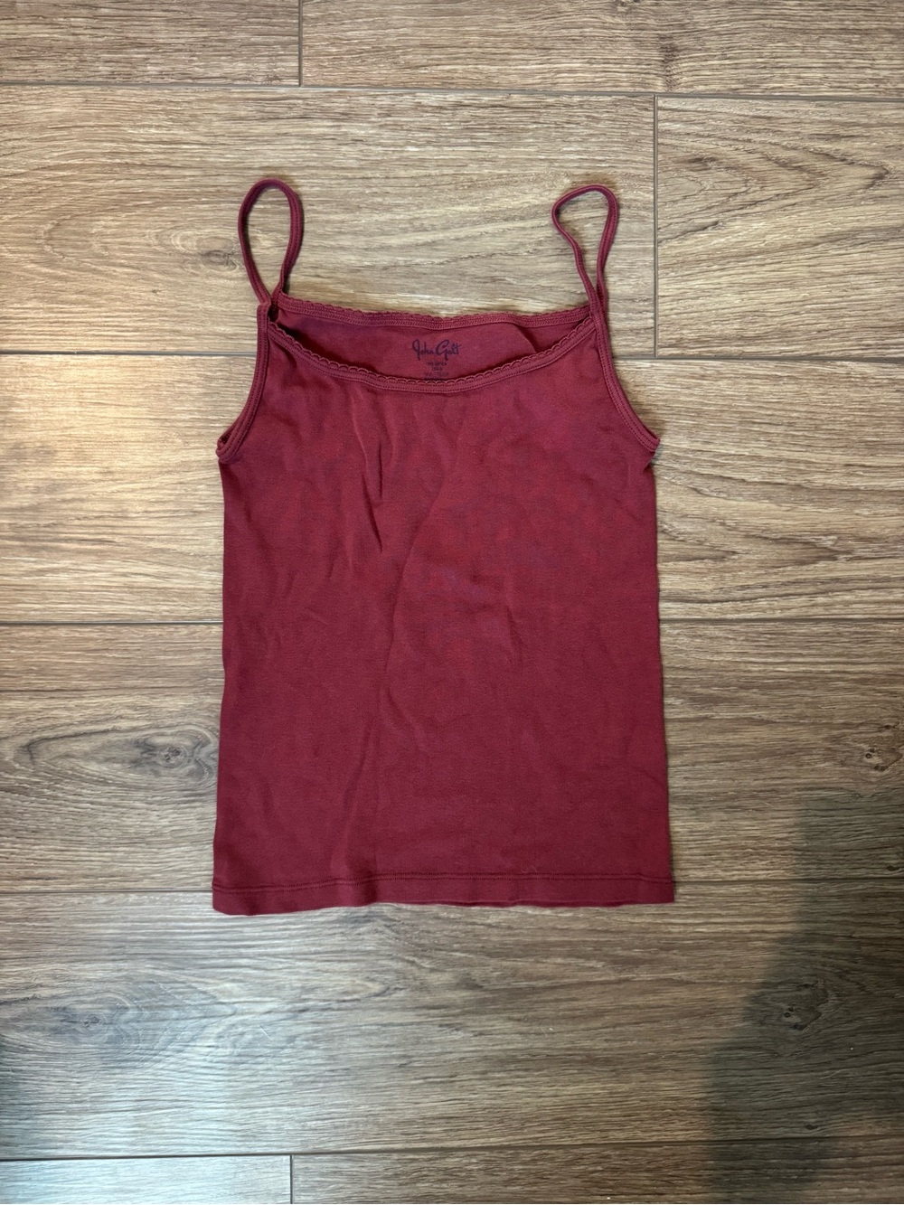 Brandy Melville Burgundy Ribbed Spaghetti Strap Camisole